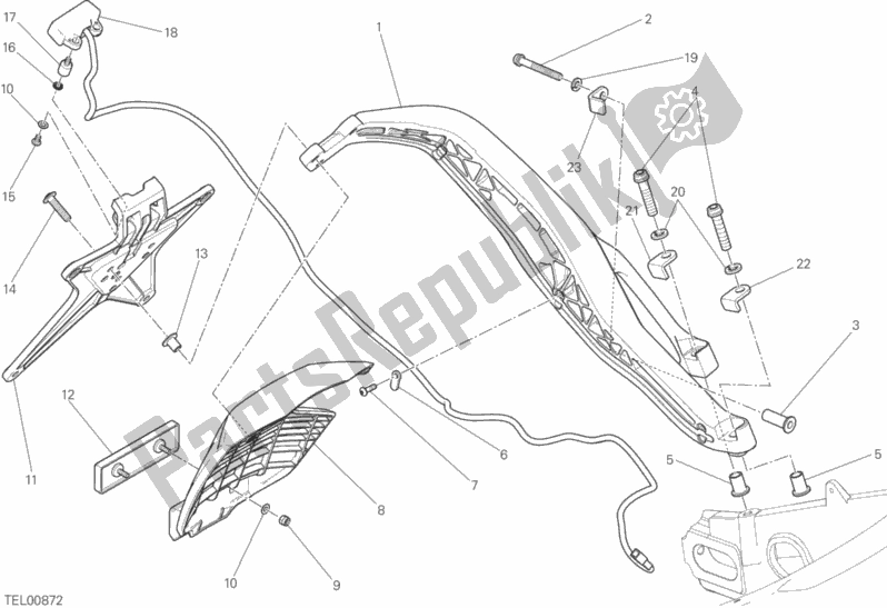 Alle onderdelen voor de Plaat Houder van de Ducati Scrambler Icon 803 2015