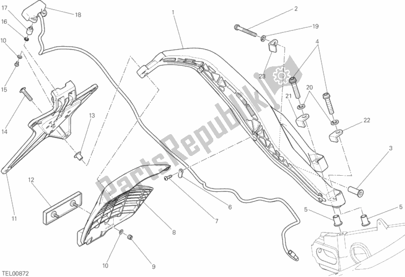 Tutte le parti per il Portatarga del Ducati Scrambler Icon 803 2015