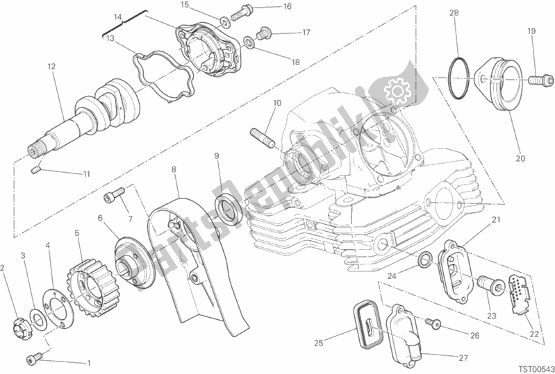 Todas las partes para Culata Vertical - Sincronización de Ducati Scrambler Icon 803 2015