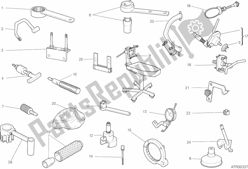 Alle onderdelen voor de Werkplaatsgereedschap, Motor van de Ducati Scrambler Icon 803 2015