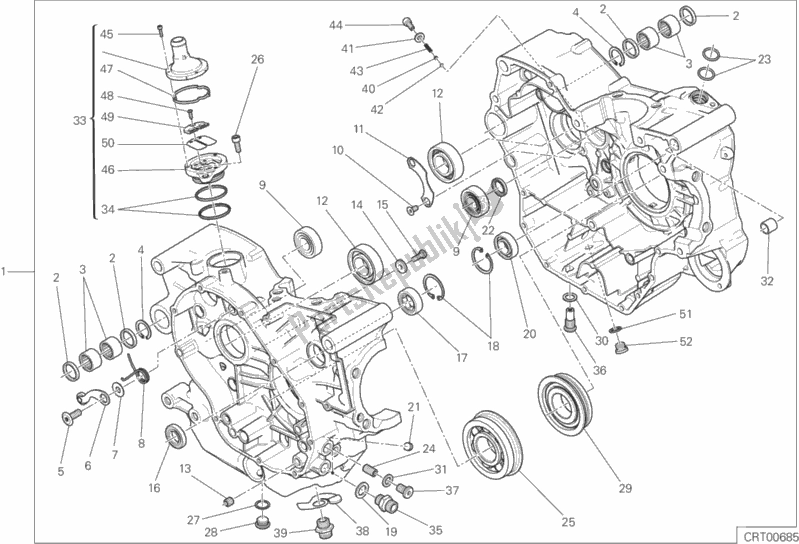 Tutte le parti per il Coppia Completa Di Semicarter del Ducati Scrambler Icon 803 2016