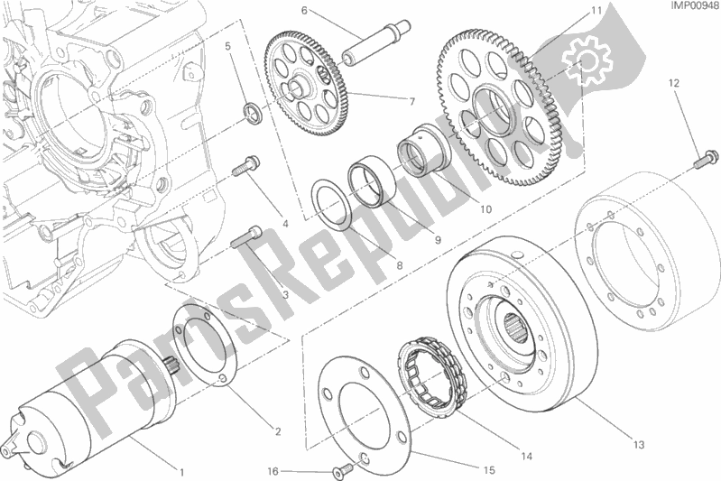 Todas las partes para Arranque Eléctrico Y Encendido de Ducati Scrambler Icon 803 2016