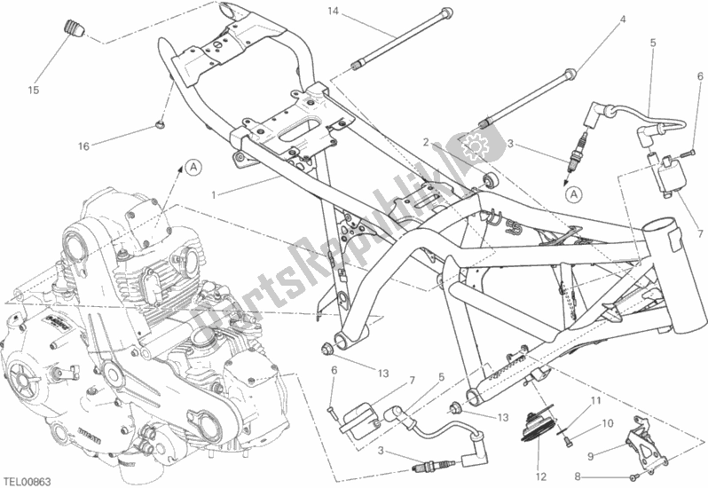 Todas las partes para Marco de Ducati Scrambler Icon 803 2016