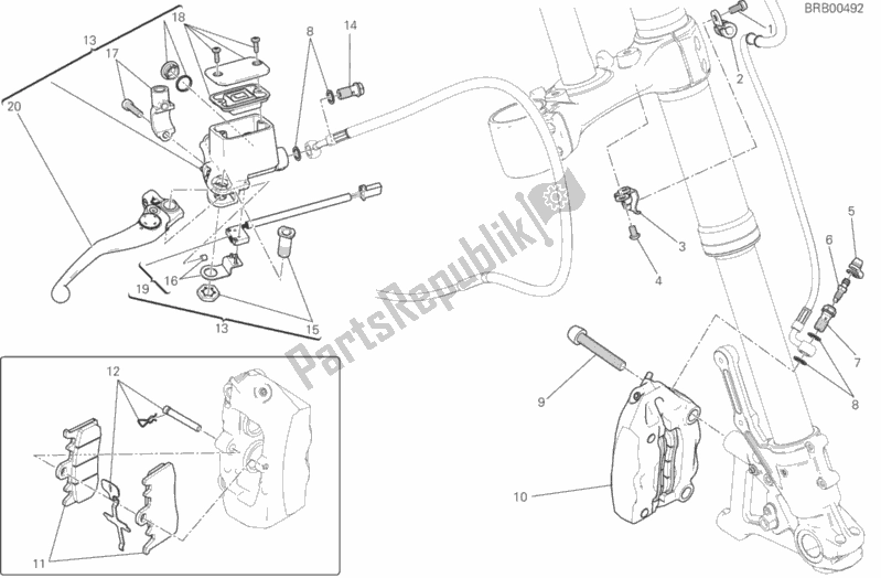 Alle onderdelen voor de Voorremsysteem van de Ducati Scrambler Icon 803 2016