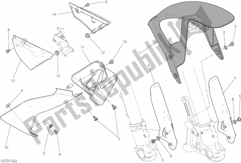 Tutte le parti per il Mezza Carenatura del Ducati Scrambler Icon 803 2016