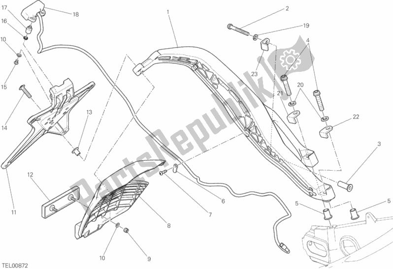 Alle onderdelen voor de Plaat Houder van de Ducati Scrambler Icon 803 2016
