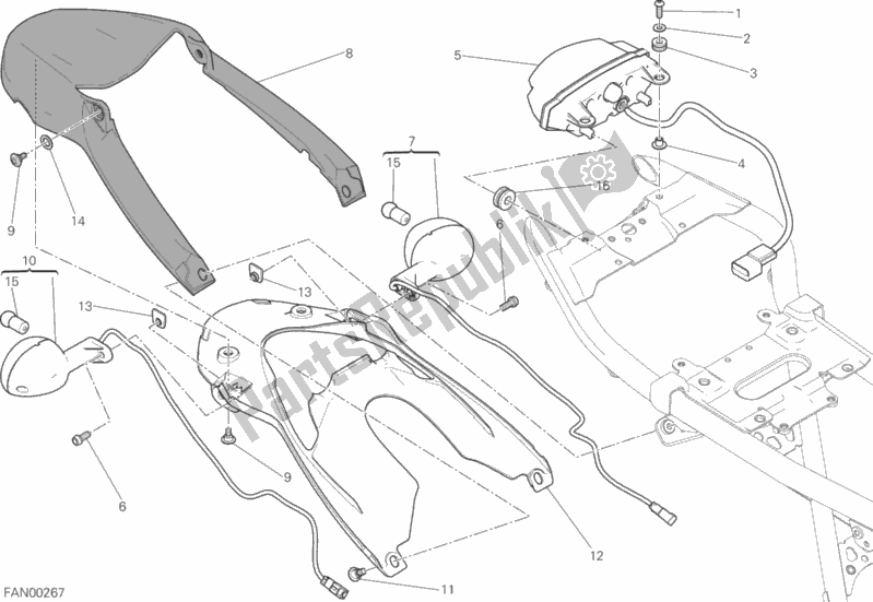 Todas as partes de Luz Traseira do Ducati Scrambler Icon 803 2016