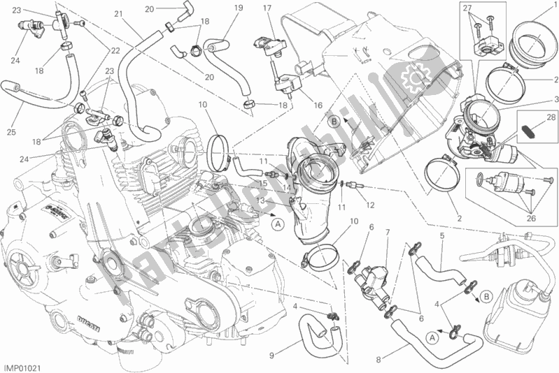 Wszystkie części do 017 - Korpus Przepustnicy Ducati Scrambler Icon 803 2017