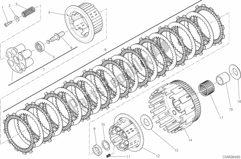 Todas as partes de Embreagem do Ducati Scrambler Icon 803 2017