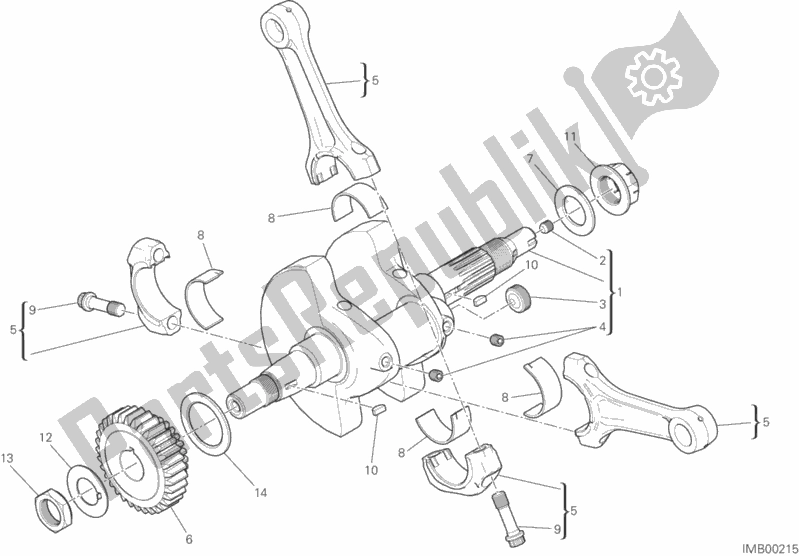 Alle onderdelen voor de Drijfstangen van de Ducati Scrambler Icon 803 2017