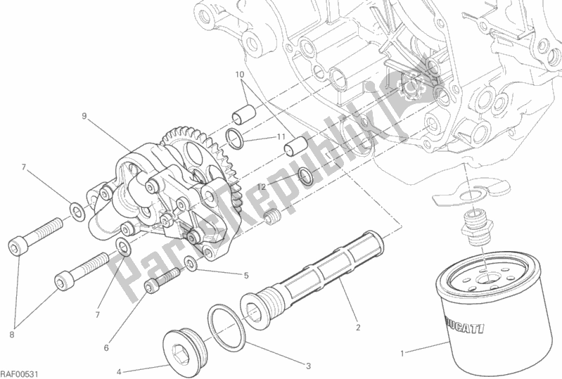Alle onderdelen voor de Filters En Oliepomp van de Ducati Scrambler Icon 803 2017