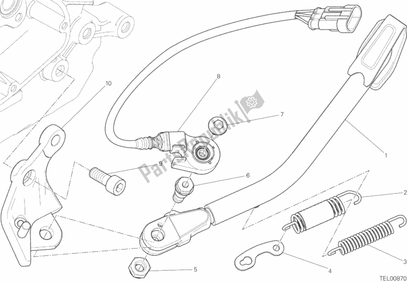 Todas as partes de Suporte Lateral do Ducati Scrambler Icon 803 2017