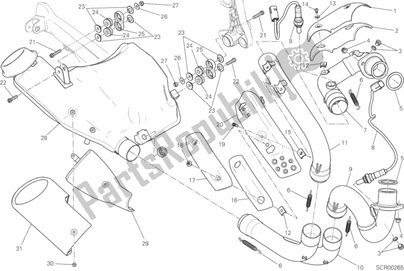 Tutte le parti per il Impianto Di Scarico del Ducati Scrambler Icon 803 2018
