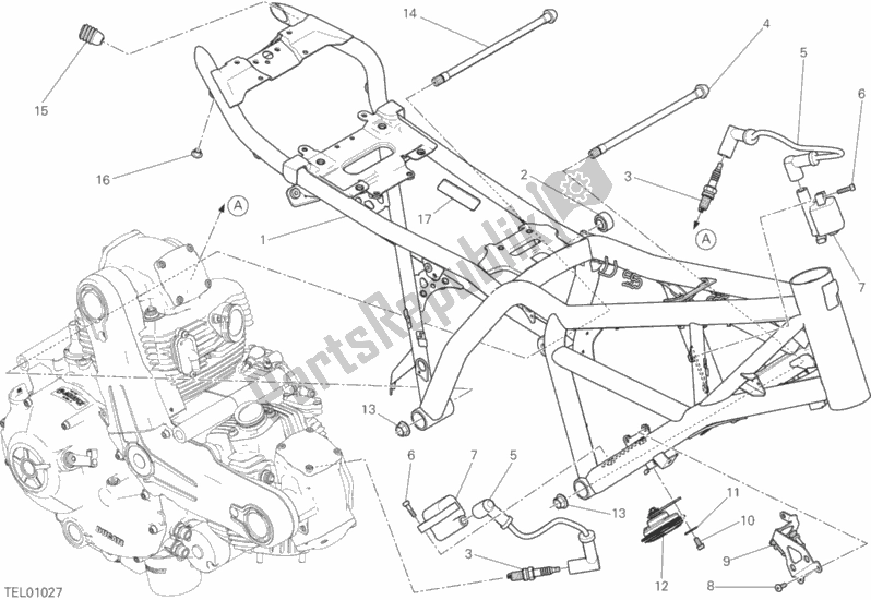 Toutes les pièces pour le Cadre du Ducati Scrambler Icon 803 2018