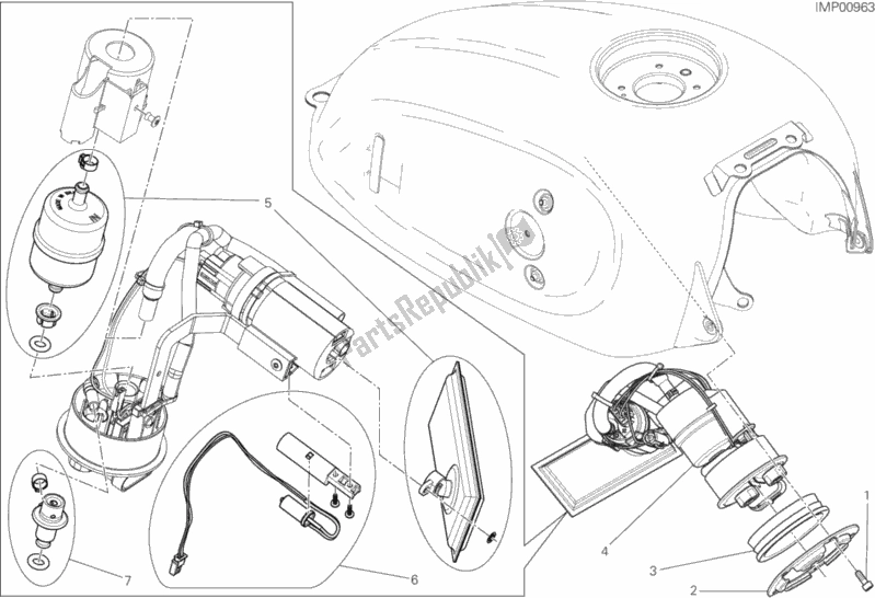 Todas las partes para Bomba De Combustible de Ducati Scrambler Icon 803 2018