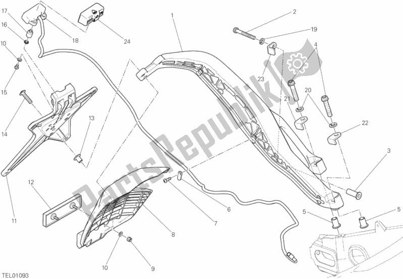 Toutes les pièces pour le Support De Plaque du Ducati Scrambler Icon 803 2018