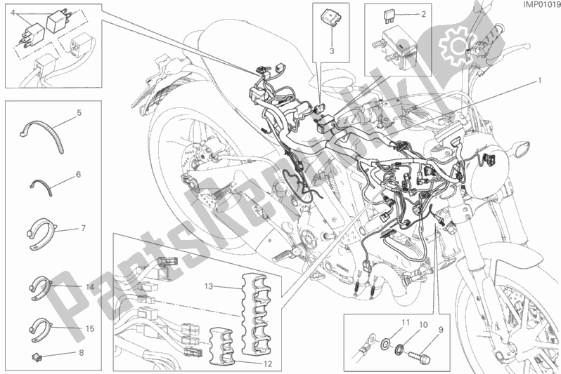 All parts for the Wiring Harness of the Ducati Scrambler Icon 803 2018