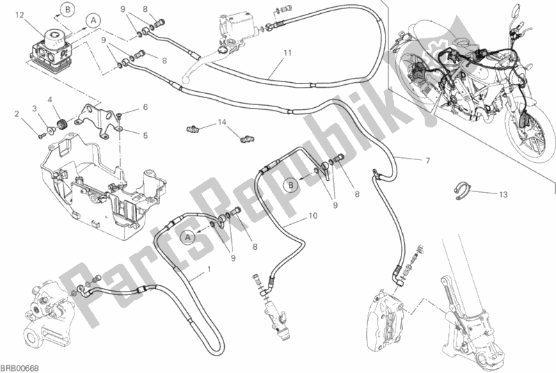 All parts for the Braking System Abs of the Ducati Scrambler Icon 803 2019