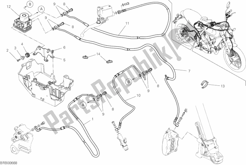 Todas las partes para Sistema De Frenos Abs de Ducati Scrambler Icon 803 2019