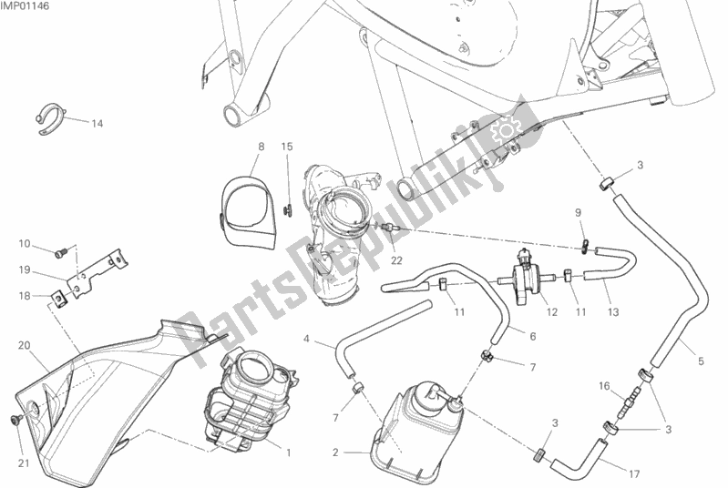 All parts for the Canister Filter of the Ducati Scrambler Icon 803 2019