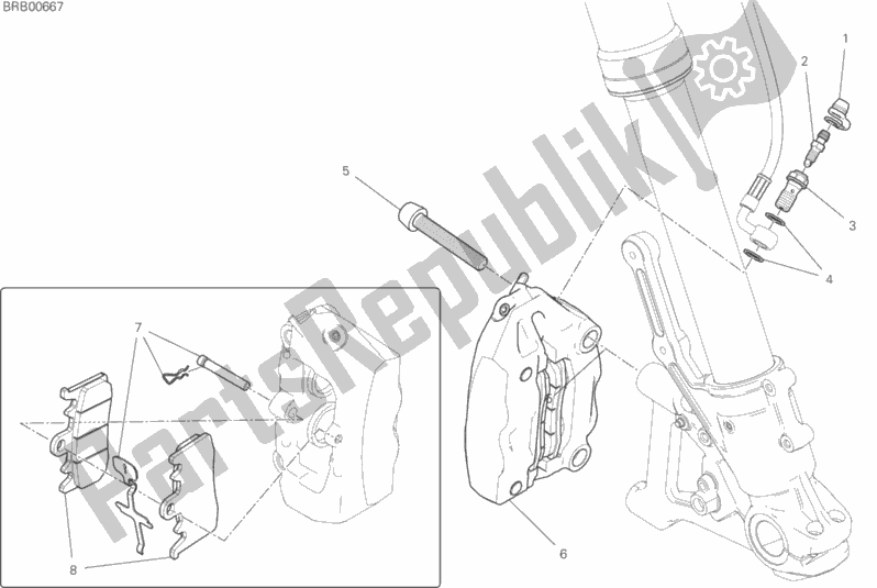 Todas las partes para Sistema De Freno Delantero de Ducati Scrambler Icon 803 2019