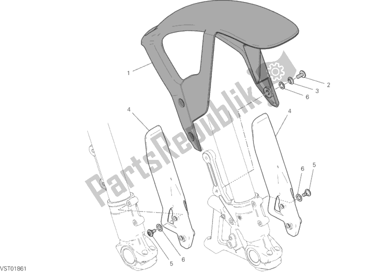 Todas las partes para Guardabarros Delantero de Ducati Scrambler Icon 803 2019