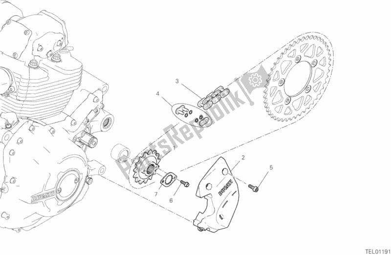 Alle onderdelen voor de Voortandwiel - Ketting van de Ducati Scrambler Icon 803 2019