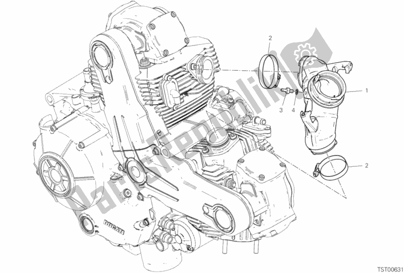 All parts for the Intake Manifold of the Ducati Scrambler Icon 803 2019