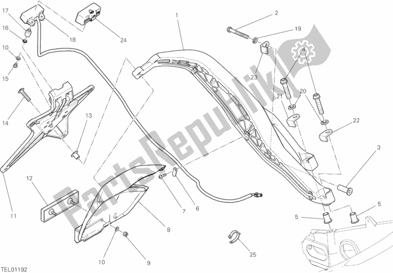 Todas las partes para Soporte De Placa de Ducati Scrambler Icon 803 2019