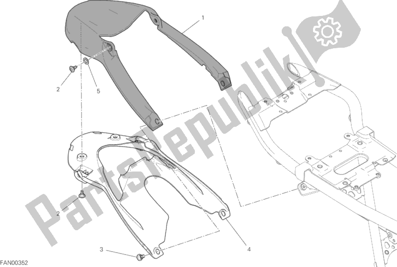 Toutes les pièces pour le Garde-boue Arrière du Ducati Scrambler Icon 803 2019