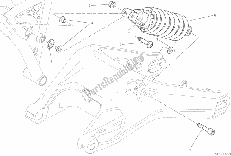 Todas las partes para Amortiguador Trasero de Ducati Scrambler Icon 803 2019