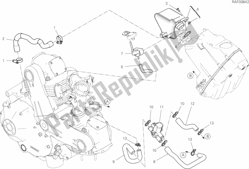 Alle onderdelen voor de Secundaire Luchtsysteem van de Ducati Scrambler Icon 803 2019