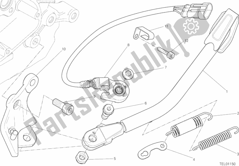 All parts for the Stand of the Ducati Scrambler Icon 803 2019