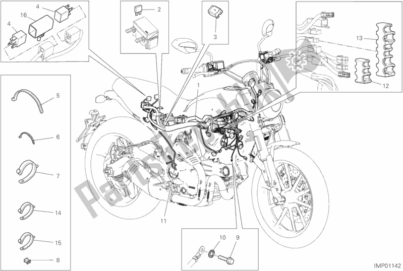 Todas las partes para Sistema Eléctrico Del Vehículo de Ducati Scrambler Icon 803 2019