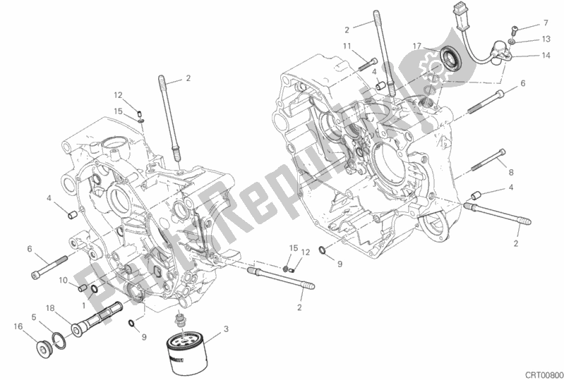 All parts for the 09b - Half-crankcases Pair of the Ducati Scrambler Icon 803 2020