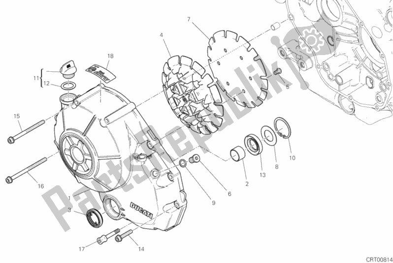 Tutte le parti per il Coperchio Frizione del Ducati Scrambler Icon 803 2020