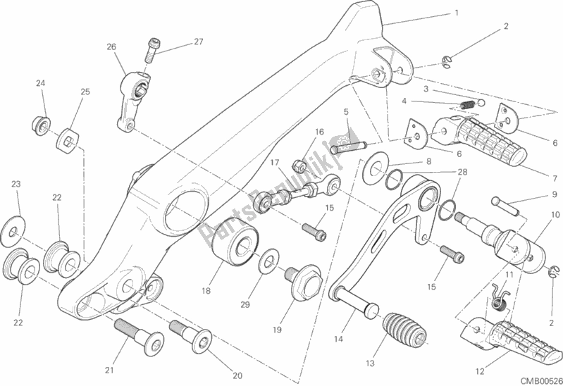 Todas las partes para Reposapiés, Izquierda de Ducati Scrambler Icon 803 2020