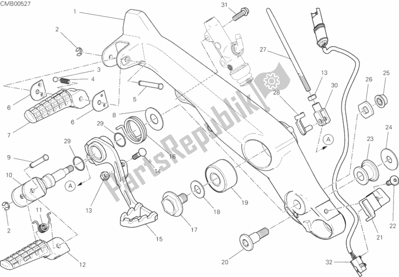 Todas las partes para Reposapiés, Derecha de Ducati Scrambler Icon 803 2020