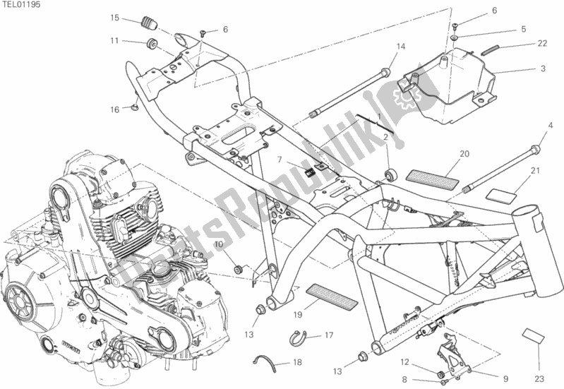 Tutte le parti per il Telaio del Ducati Scrambler Icon 803 2020