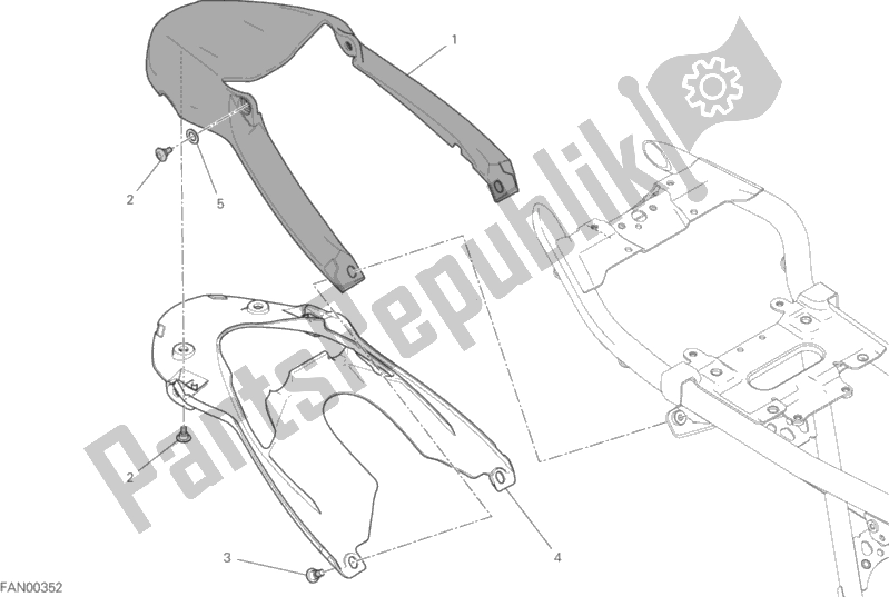 Alle onderdelen voor de Achterspatbord van de Ducati Scrambler Icon 803 2020