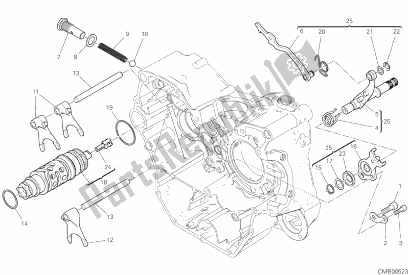 Alle onderdelen voor de Schakelnok - Vork van de Ducati Scrambler Icon 803 2020