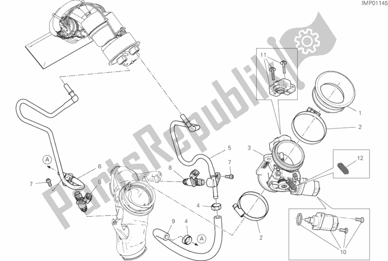 All parts for the Throttle Body of the Ducati Scrambler Icon 803 2020