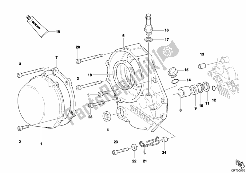 Todas las partes para Tapa Del Embrague de Ducati Sportclassic MH 900 E 2001