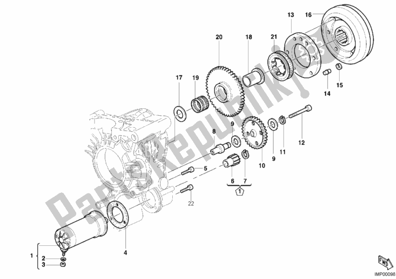 Alle onderdelen voor de Generator - Startmotor van de Ducati Sportclassic MH 900 E 2001