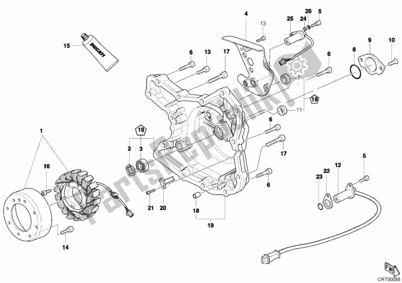 Todas las partes para Cubierta Del Generador de Ducati Sportclassic MH 900 E 2001