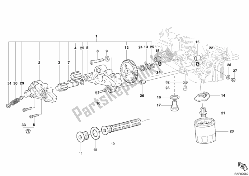 Todas las partes para Bomba De Aceite - Filtro de Ducati Sportclassic MH 900 E 2001