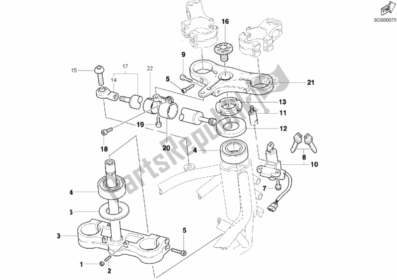 Todas las partes para Vástago De Dirección de Ducati Sportclassic MH 900 E 2001