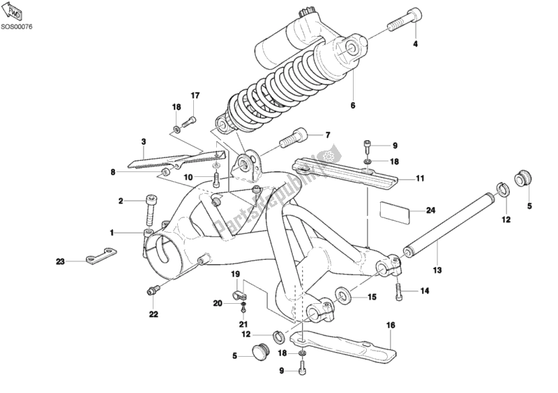Todas las partes para Brazo Oscilante de Ducati Sportclassic MH 900 E 2001