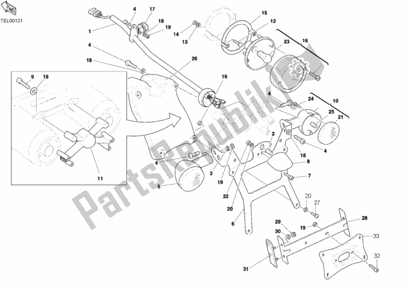 Todas las partes para Luz De La Cola de Ducati Sportclassic MH 900 E 2001