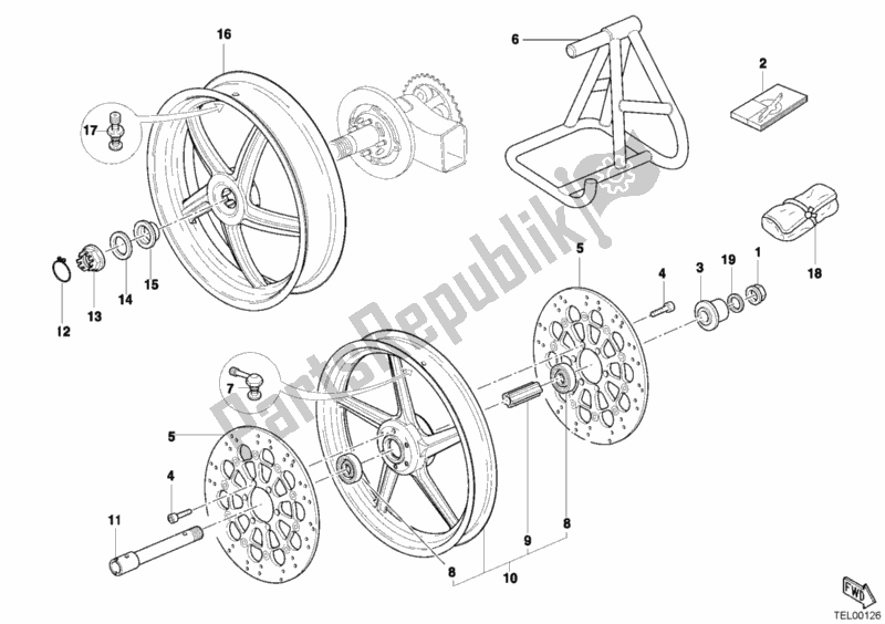 Todas las partes para Ruedas de Ducati Sportclassic MH 900 E 2001